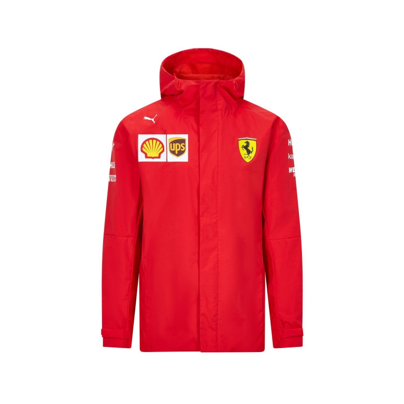 Ferrari męska kurtka z kapturem rain red F1 Team 2020