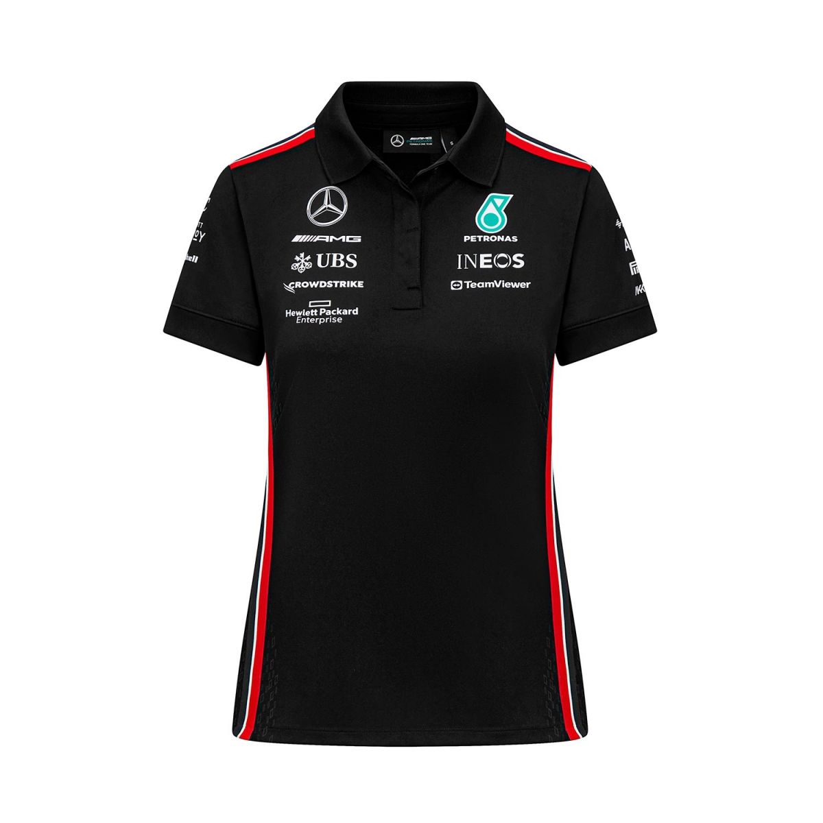 Mercedes AMG Petronas damska koszulka polo official black F1 Team 2023