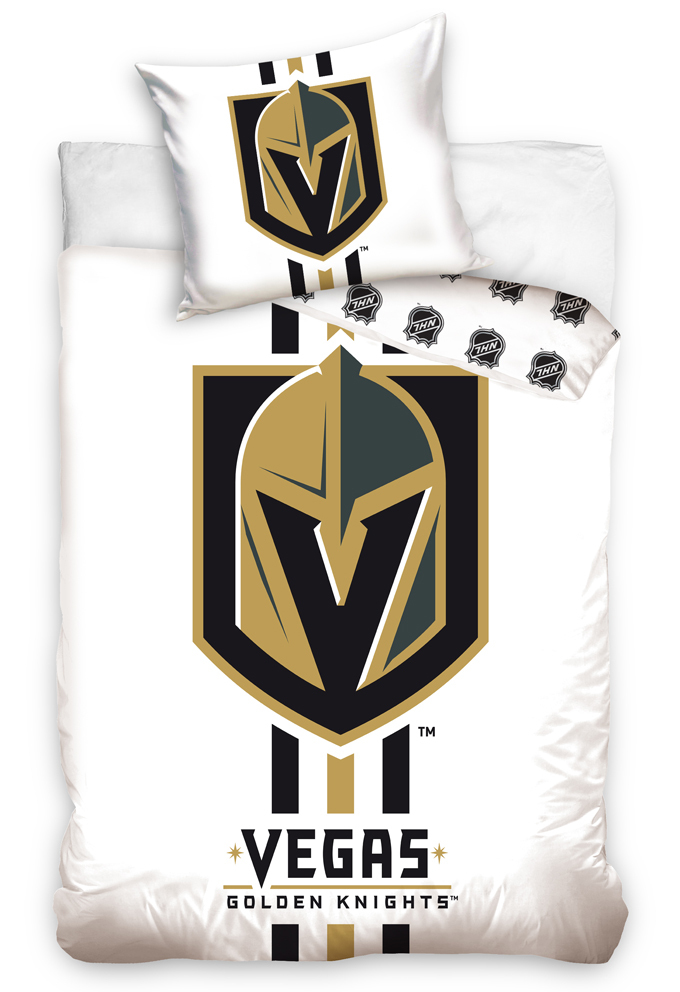 Vegas Golden Knights pościel na jedno łóżko TIP White