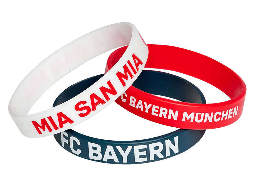 Bayern Monachium 3pack opaska gumowa blue red white