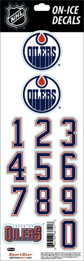Edmonton Oilers naklejki hockey helmet Decals