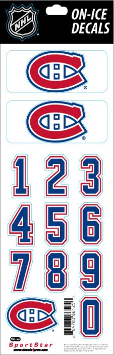 Montreal Canadiens naklejki na kask Decals
