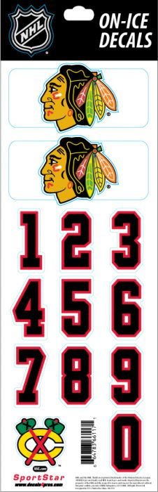 Chicago Blackhawks naklejki hockey helmet Decals