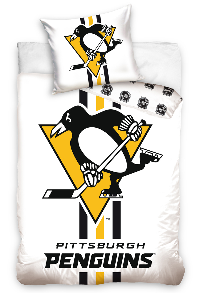 Pittsburgh Penguins pościel na jedno łóżko TIP White