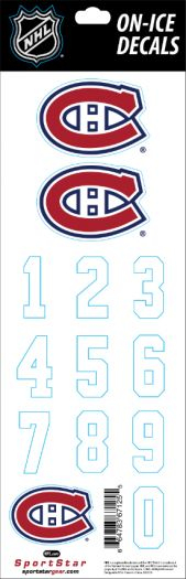 Montreal Canadiens naklejki na kask Decals White