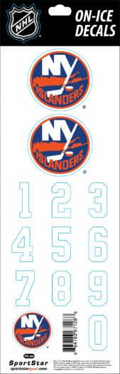 New York Islanders naklejki na kask Decals White