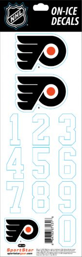 Philadelphia Flyers naklejki na kask decals white
