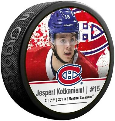 Montreal Canadiens krążek souvenir hockey puck Jesperi Kotkaniemi #15