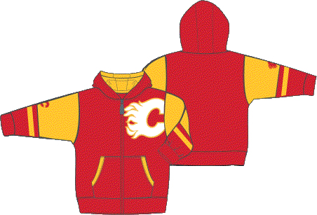 Calgary Flames dziecięca bluza z kapturem Faceoff Colorblocked Fleece Full-Zip
