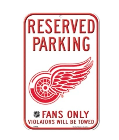 Detroit Red Wings tablica na ścianę Reserved Parking Sign