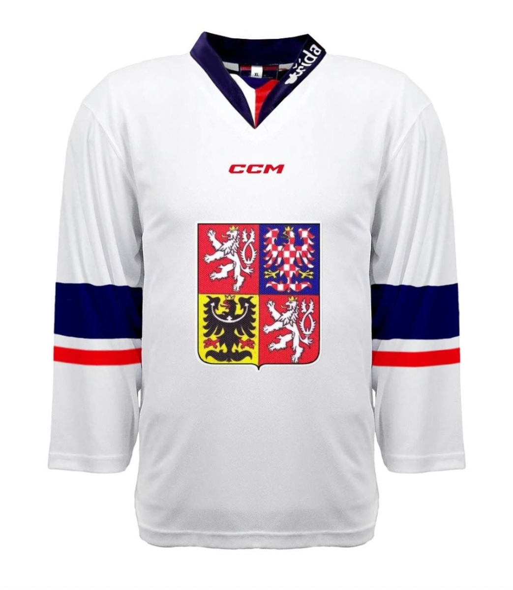 Reprezentacje hokejowe hokejowa koszulka meczowa Czech Republic 2023/24 CCM Fandres replica white