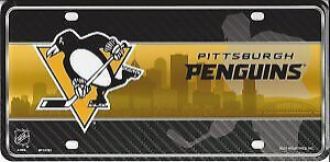 Pittsburgh Penguins tablica na ścianę Metal License Plate Auto Tag