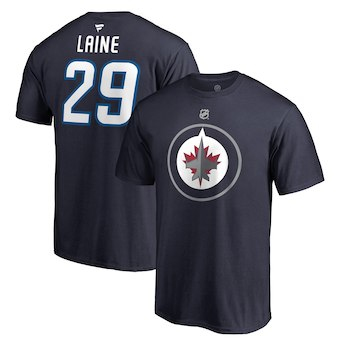 Winnipeg Jets koszulka męska black #29 Patrik Laine Stack Logo Name & Number
