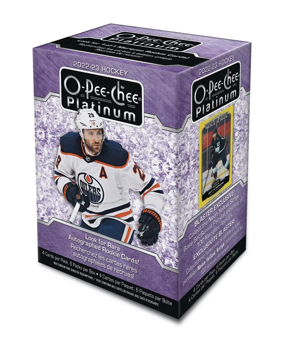 NHL pudełka karty hokejowe NHL 2022-23 Upper Deck O-Pee-Chee Platinum Blaster Box