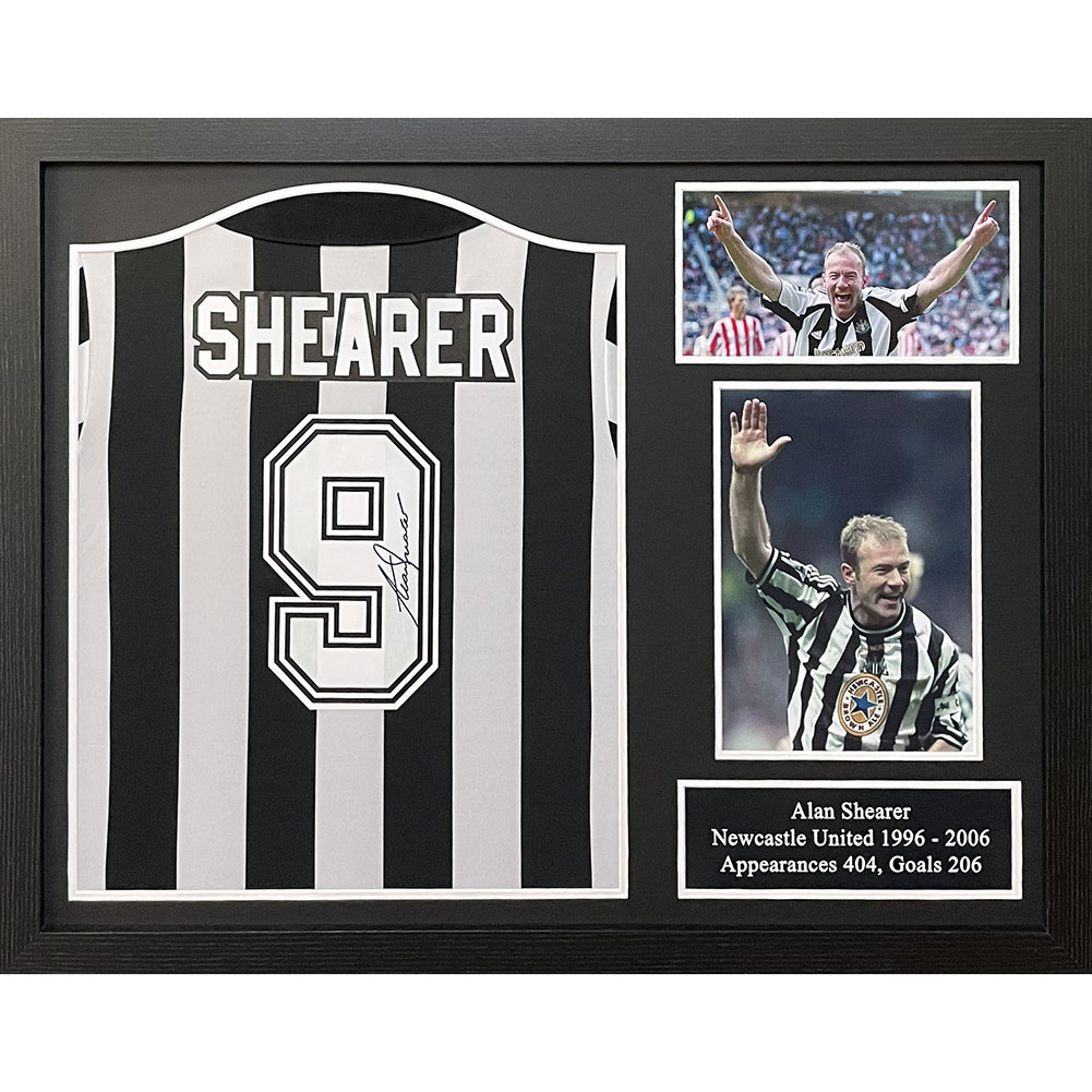 Słynni piłkarze koszulka w antyramie Newcastle United FC 1996-2006 Shearer Signed Shirt (Framed)