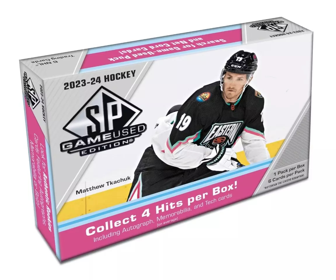 NHL pudełka karty hokejowe NHL 2023-24 Upper Deck SP Game Used Hobby Box