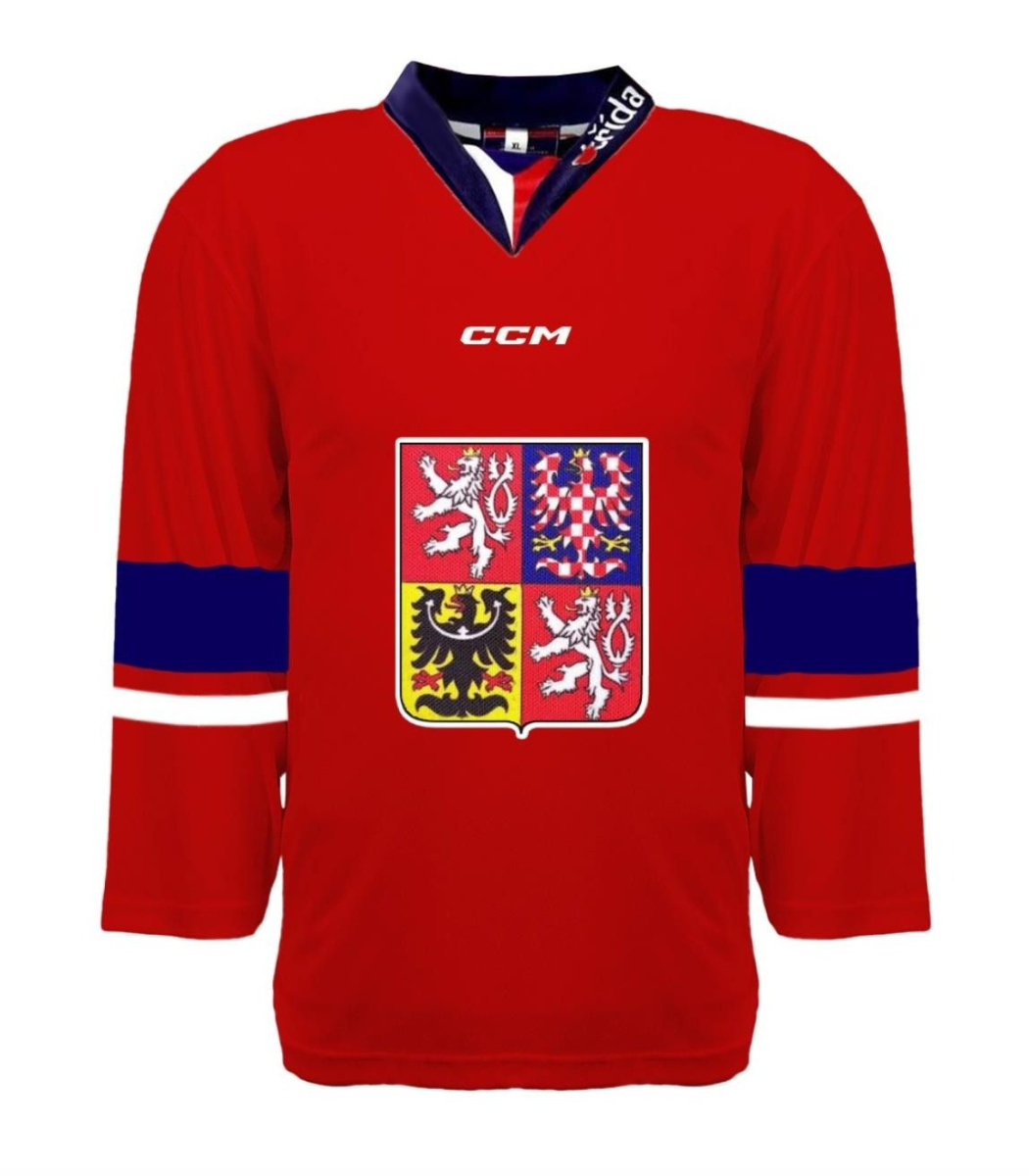 Reprezentacje hokejowe hokejowa koszulka meczowa Czech Republic  2023/2024 CCM Fandres replica - red David Pastrňák #88