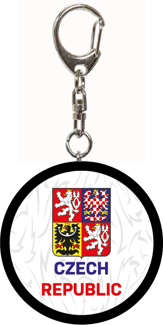 Reprezentacje hokejowe brelok do kluczy Czech Republic minipuk logo white