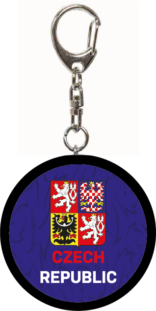 Reprezentacje hokejowe brelok do kluczy Czech Republic minipuk logo blue