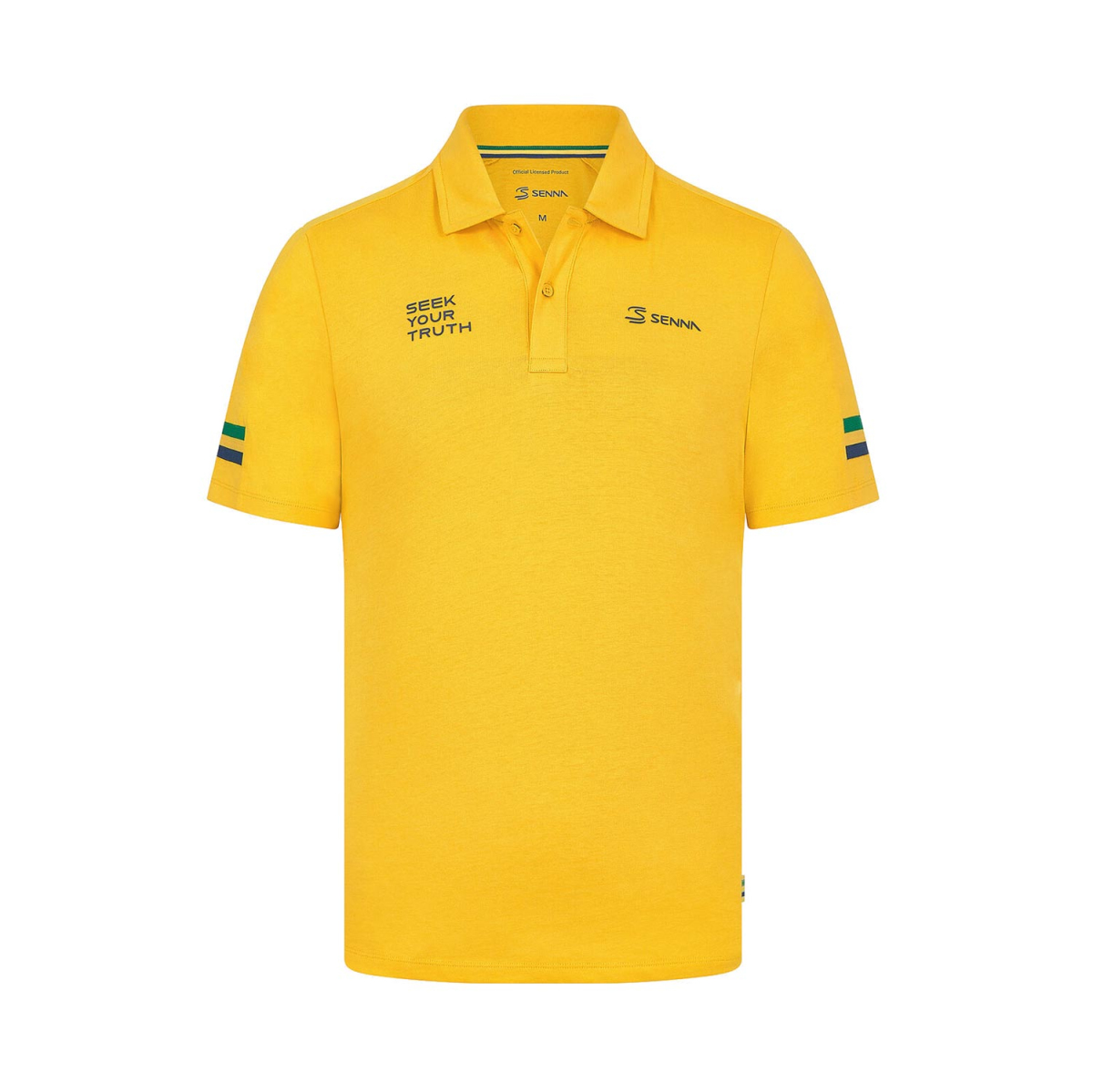 Ayrton Senna męska koszulka polo Stripe yellow 2024