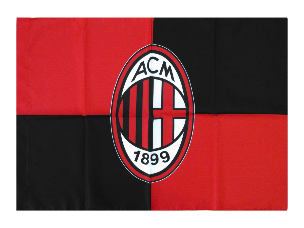 AC Milan flaga Red Black Checkered Pattern