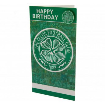 FC Celtic życzenia urodzinowe Birthday Card & Badge