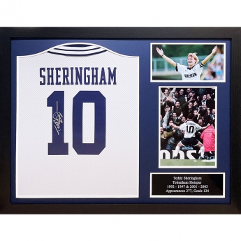 Słynni piłkarze koszulka w antyramie Tottenham Hotspur FC 1994 Sheringham Signed Shirt (Framed)