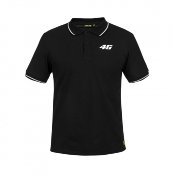 Valentino Rossi męska koszulka polo black logo VR46 white Core