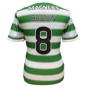 Słynni piłkarze piłkarska koszulka meczowa Celtic 2021-22 Brown Signed Shirt