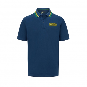 Ayrton Senna męska koszulka polo Logo navy 2022