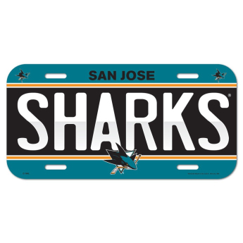 San Jose Sharks tablica na ścianę License Plate Banner