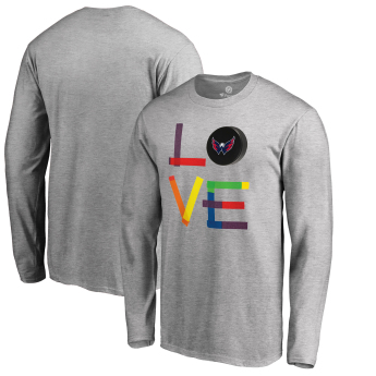Washington Capitals męska koszulka z długim rękawem grey Hockey Is For Everyone Love Square