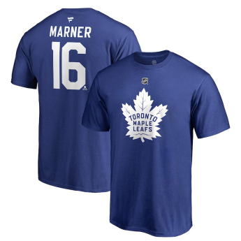 Toronto Maple Leafs koszulka męska blue #16 Mitch Marner Stack Logo Name & Number