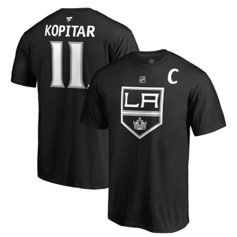 Los Angeles Kings koszulka męska black #11 Anze Kopitar Stack Logo Name & Number