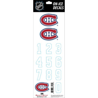 Montreal Canadiens naklejki na kask Decals White