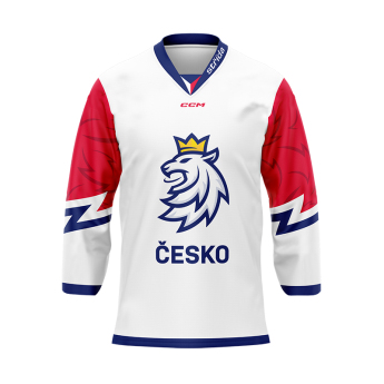 Reprezentacje hokejowe hokejowa koszulka meczowa Czech Republic lev white