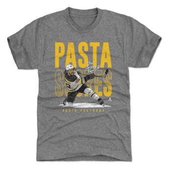 Boston Bruins koszulka męska David Pastrnak #88 Pasta Scores WHT 500 Level Grey