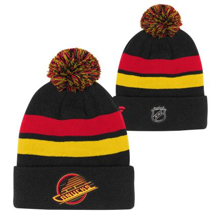 Vancouver Canucks czapka zimowa dziecięca Cuffed Beanie With Pom black