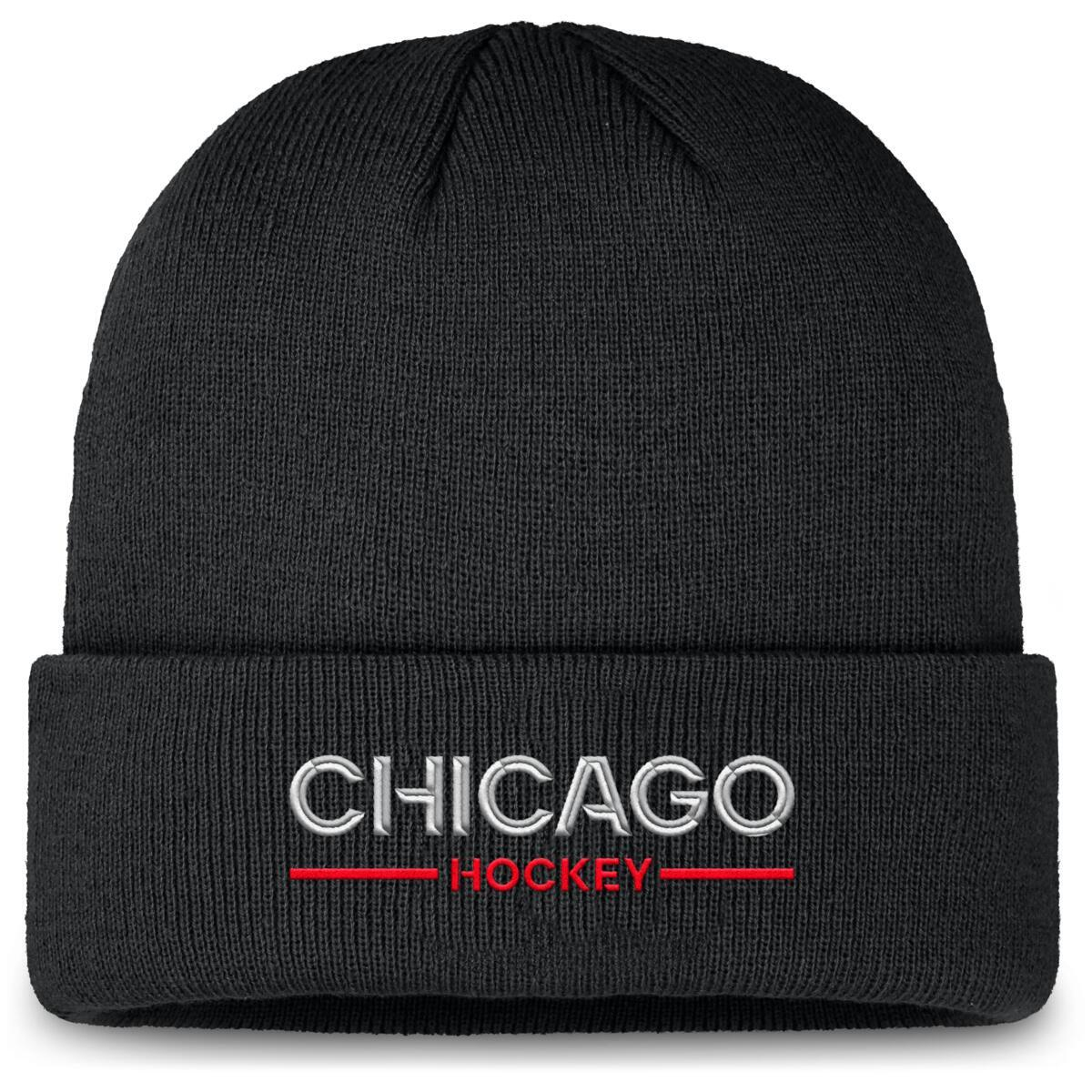 Chicago Blackhawks czapka zimowa Authentic Pro A/Cap Cuffed Beanie