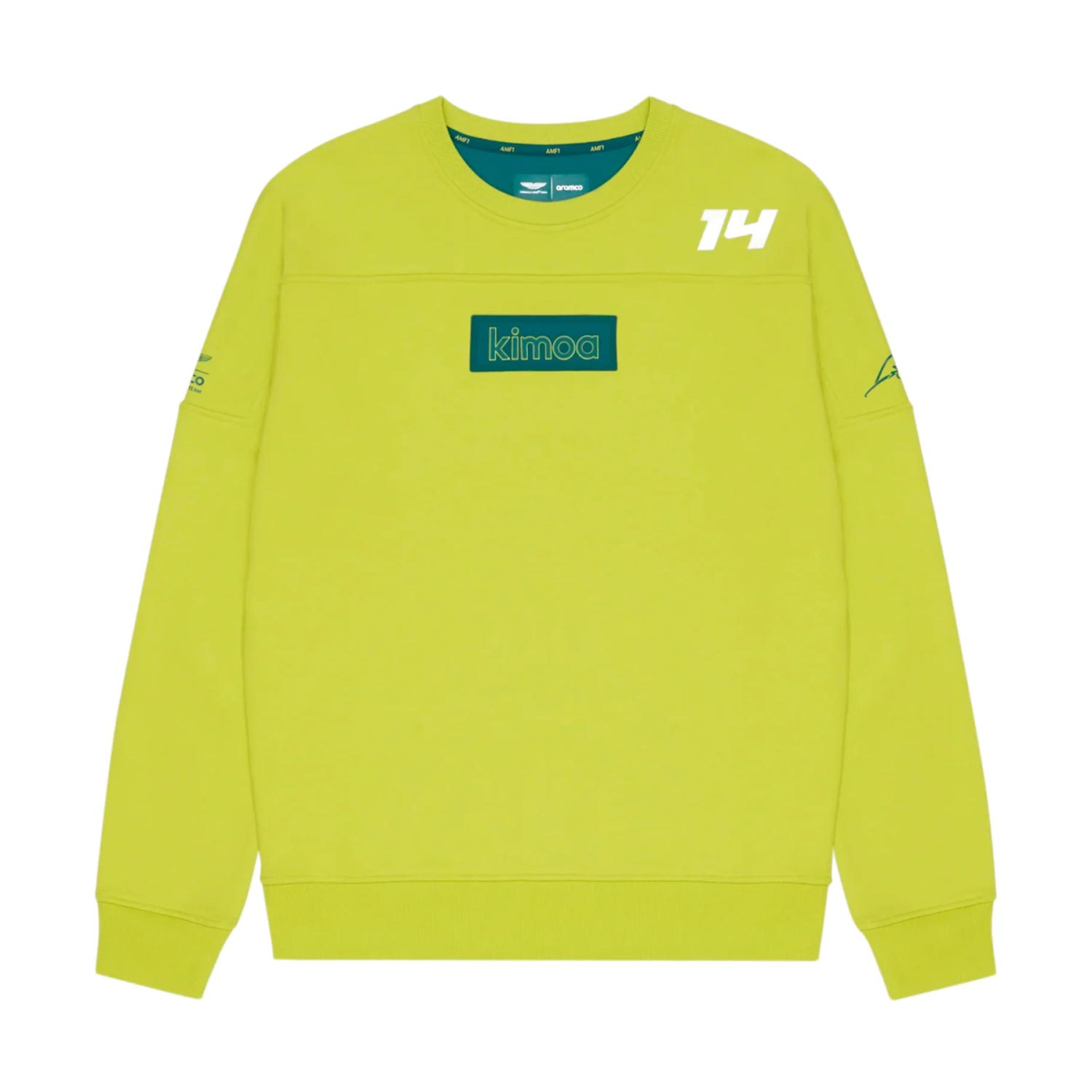 Aston Martin bluza męska Patch Alonso Kimoa yellow F1 Team 2025