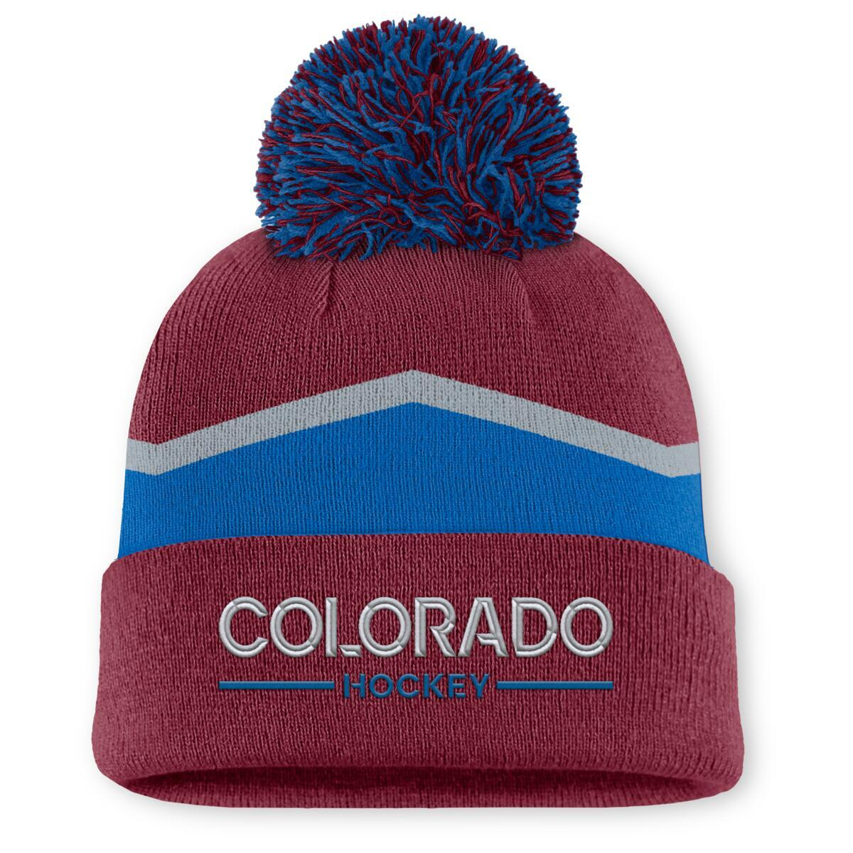 Colorado Avalanche czapka zimowa damska Authentic Pro W/Cap Cuffed Pom Beanie