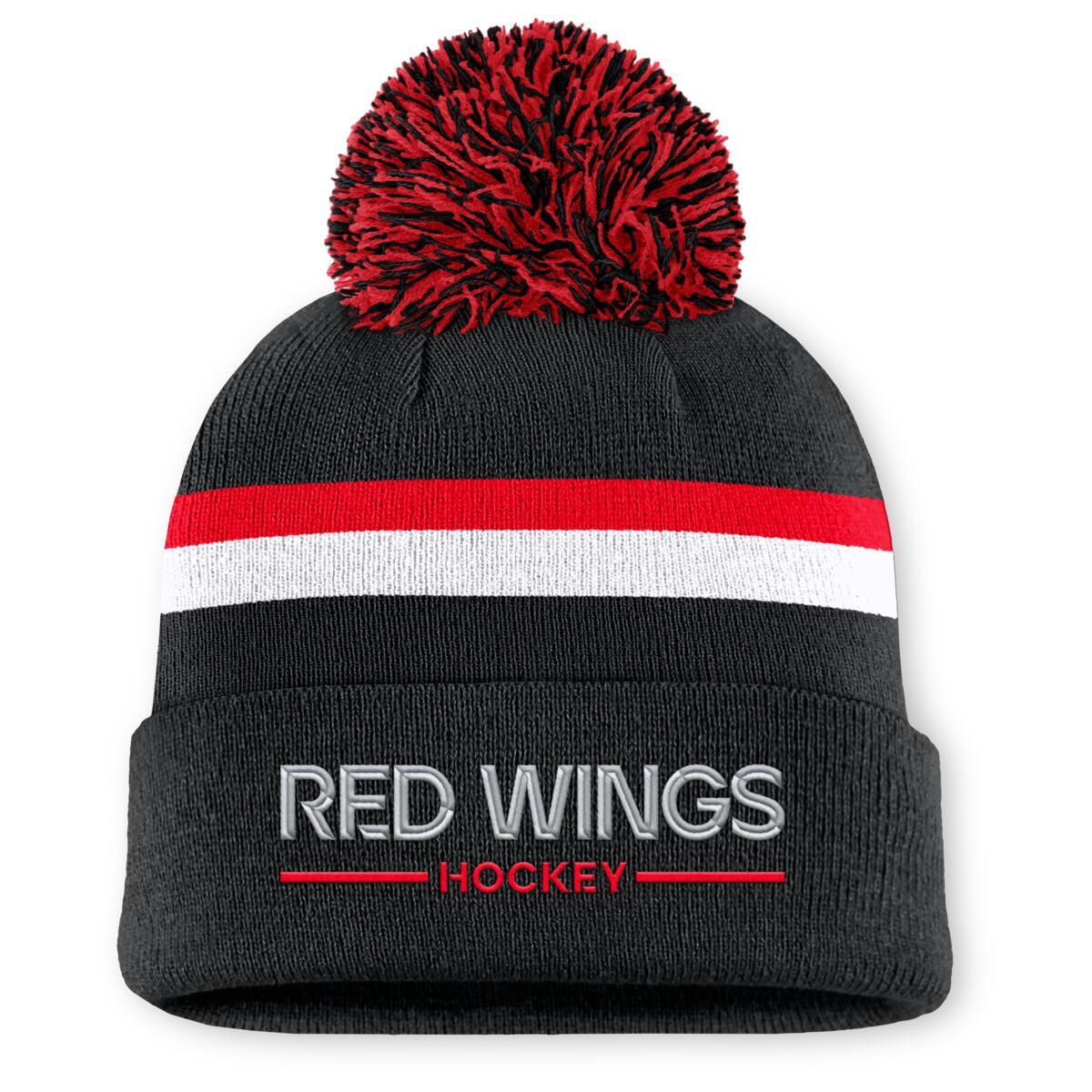 Detroit Red Wings czapka zimowa damska Authentic Pro W/Cap Cuffed Pom Beanie