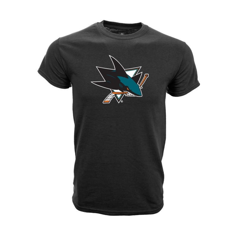 San Jose Sharks koszulka męska black Core Logo Tee