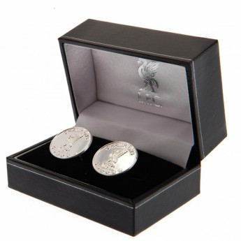 Liverpool spinki mankietowe Champions Of Europe Sterling Silver Cufflinks