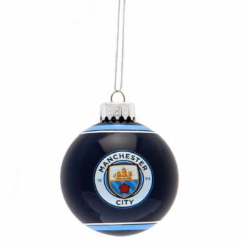 Manchester City ozdoby świąteczne Glass Bauble