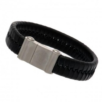 Leicester City opaska Single Plait Leather Bracelet