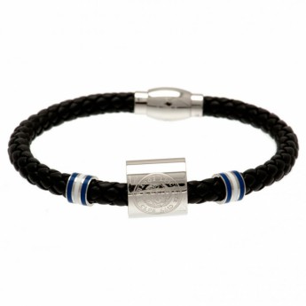 Leicester City bransoletka skórzana Colour Ring Leather Bracelet