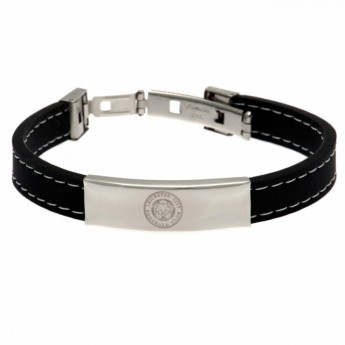 Leicester City opaska silikonowa Stitched Silicone Bracelet BK