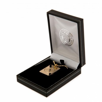 Leicester City naszyjnik z zawieszką Gold Plated Dog Tag & Chain