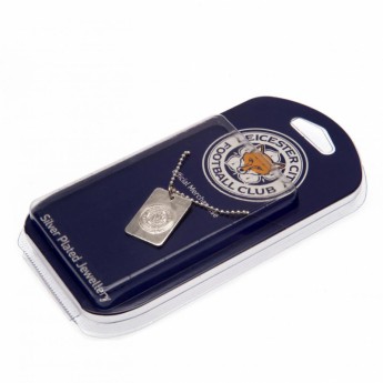 Leicester City naszyjnik z zawieszką Silver Plated Dog Tag & Chain